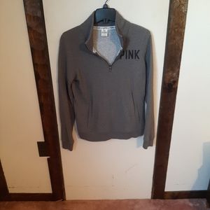 Womens Victoria Secret Grey Quarter Zip Small